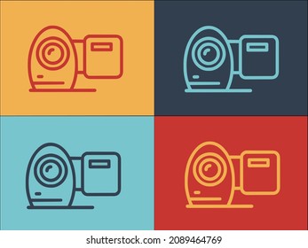 Handy Cam Logo Template, Simple Flat Icon of camera,video,equipment