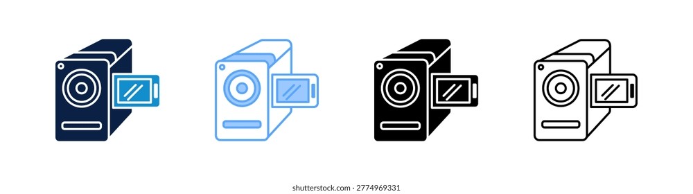 Handy Cam Multiple Style Icon Set Collection