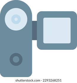 handy camera Vector illustration on a transparent background.Premium quality symbols. Line Color vector icon for concept and graphic design.