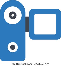 handy camera Vector illustration on a transparent background.Premium quality symbols.Glyphs vector icon for concept and graphic design.