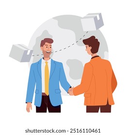 Handy Collection of Delivery Service Flat Illustrations  

