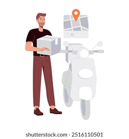 Práctica Colección del servicio de entrega Ilustraciones planas  

