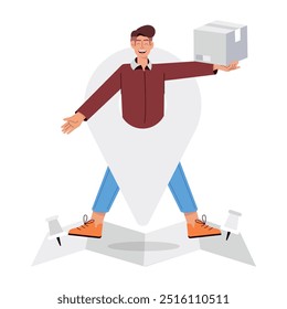Práctica Colección del servicio de entrega Ilustraciones planas  

