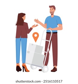 Coleção Útil de Serviços de Entrega Ilustrações Simples  

