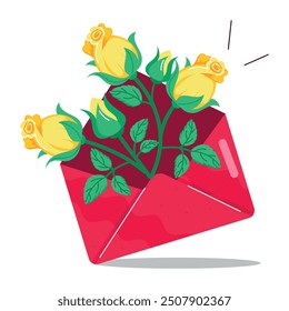 Handy Collection of Rose Cartoon Stickers 

