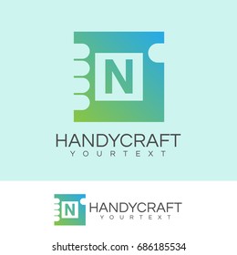 handy craft initial Letter N Logo design