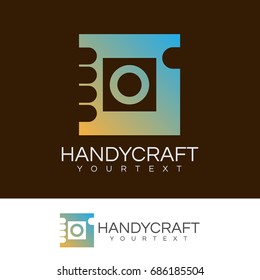 handy craft initial Letter O Logo design