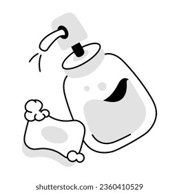 Handy doodle icon of bathroom soaps 