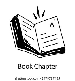 A handy doodle icon of book chapter 