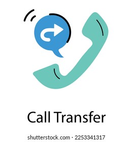 Ein praktisches Doodle-Symbol für den Anruftransfer 