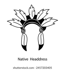  A handy doodle icon of native headdress 