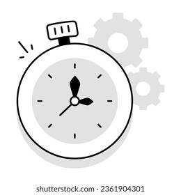 Handy doodle icon of productivity management 
