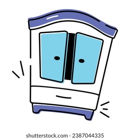 Handy doodle icon of a wardrobe 