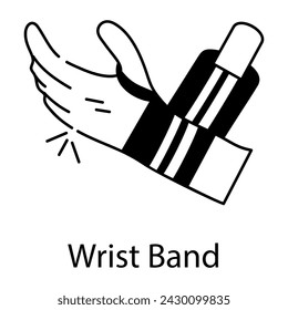 Handy doodle icon of a wrist band 