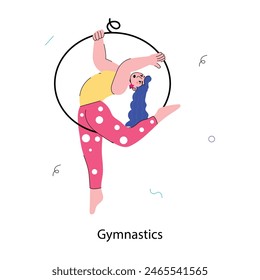 Una práctica mini ilustración de la gimnasia 