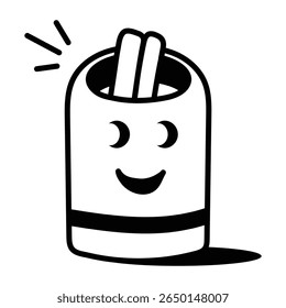 A handy drawing style icon of chalk holder.