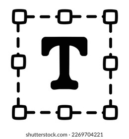 A handy drawing style icon of text tool 