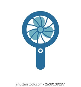 Handy fan, portable small fan, illustration material