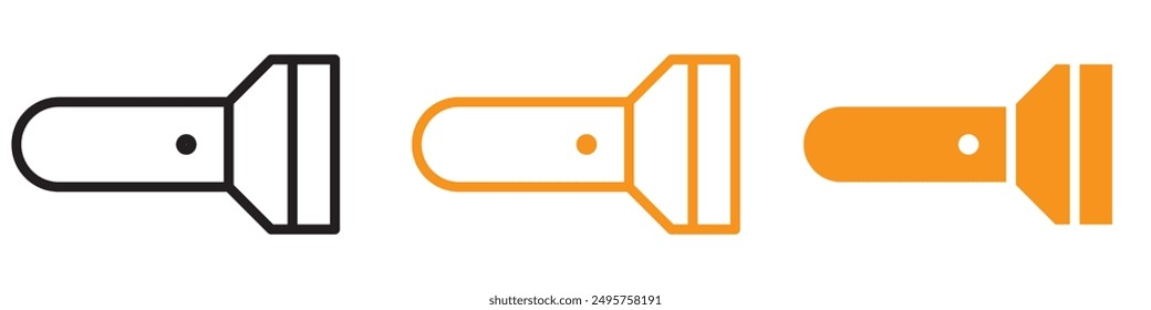 Icono práctico de la linterna para la utilidad y los gráficos al aire libre ideales para representar fuentes de luz y herramientas de emergencia en Diseños