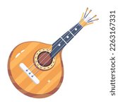 A handy flat design of banjo 