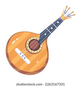 A handy flat design of banjo 