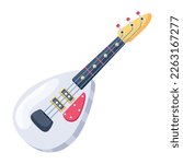 A handy flat design of banjo guitar 
