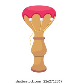 A handy flat design of djembe tabla