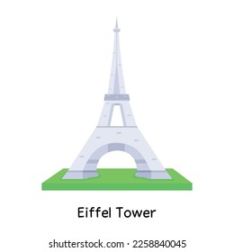 A handy flat design of eiffel tower  