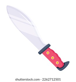 Un práctico diseño plano de cuchillo machete