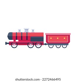 Un práctico diseño plano del tren viejo 