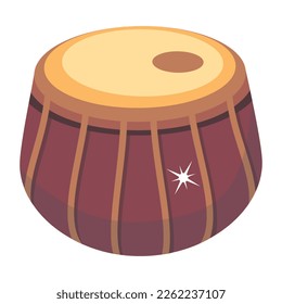 A handy flat design of tabla 