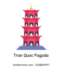Un práctico diseño plano de tran quoc pagoda