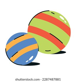 A handy flat icon of balls 