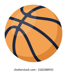 A handy flat icon of basketball