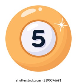 A handy flat icon of billiard ball