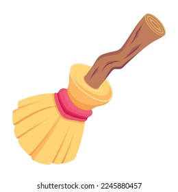 A handy flat icon of broomstick 