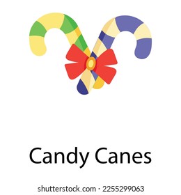 A handy flat icon of candy canes  