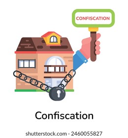 Handy flat icon of confiscation 