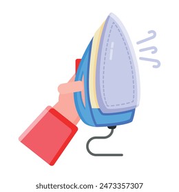 A handy flat icon of electric iron 