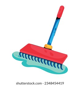 Handy flat icon of garden rake 