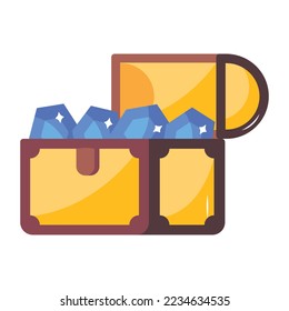 A handy flat icon of gold sack 