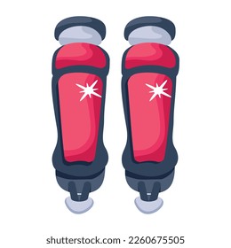 A handy flat icon of knee guards 