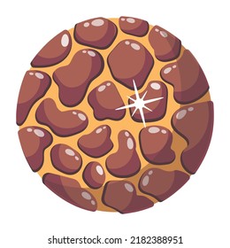 Un práctico icono plano de mars 