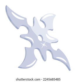 Eine praktische flache Ikone der Shuriken