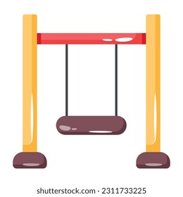 Handy flat icon of swing stand  