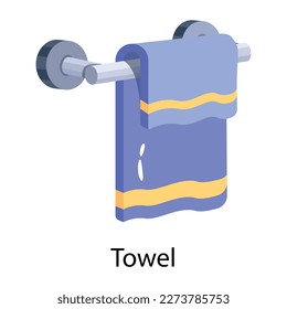 A handy flat icon of towel stand