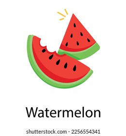 A handy flat icon of watermelon 