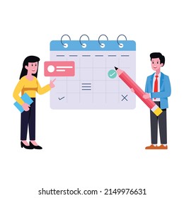 Una útil ilustración plana de la programación del proyecto 

