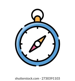 A handy flat outline icon of direction compass navigation tool.