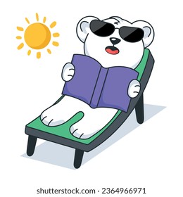 Pegatina plana y práctica para tomar el sol en el oso 